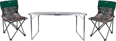 Комплект складной мебели Ника ССТ-3 / ПСП1 (металлик/дуб/зеленый)