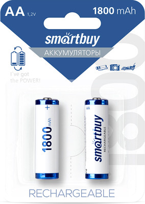Комплект аккумуляторов SmartBuy NiMh SBBR-2A02BL1800