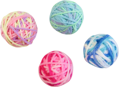 Набор игрушек для кошек HaisenPet Мячик из пряжи разноцветный / HP-CT2 - 8967 (4шт)