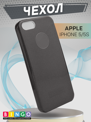 Чехол-накладка JZZS Shine для Apple iPhone 5/5S (черный)