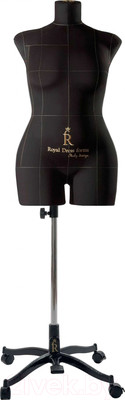 Манекен портновский Royal Dress Forms Monica+ стойка Милан (черный, размер 48)