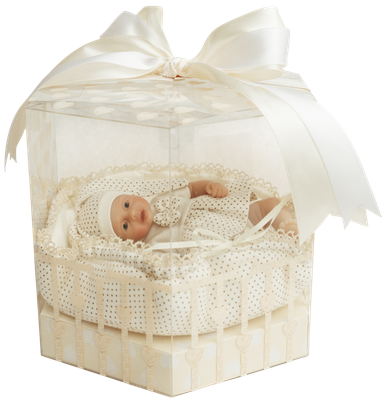 Пупс с аксессуарами Magic Manufactory Magic baby девочка 19см (бежевый)