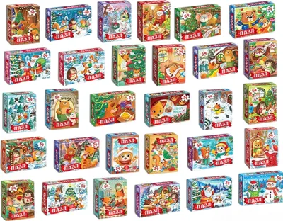 Набор пазлов Puzzle Time Веселые новогодние задания / 10893272
