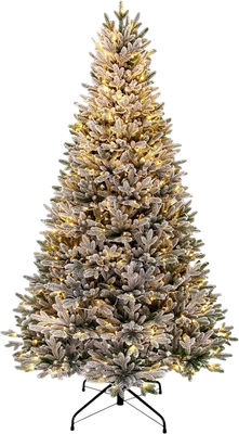 Ель искусственная National Tree Company Авелина с лампочками заснеженная 240см / Авл с ламп-240