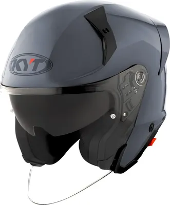 Мотошлем KYT Ttr-Jet Plain / Y6TJ00W1.6 (XL, серый)