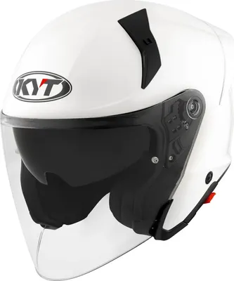Мотошлем KYT Ttr-Jet Plain / Y6TJ00W3.6 (XL, белый)