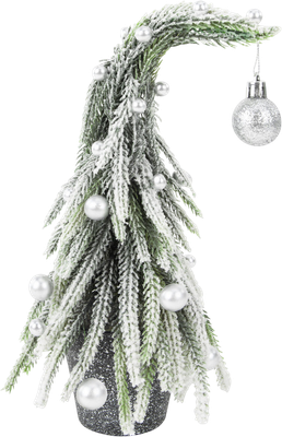 Елка декоративная Золотая сказка Заснеженная с декором / 592515 (25см)