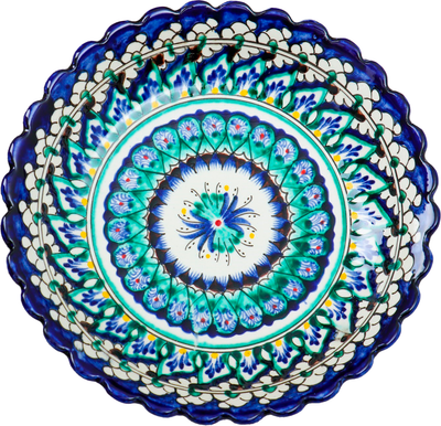 Тарелка столовая глубокая P.L.Proff Cuisine Узоры 1573757 / 9830/1 (синий)