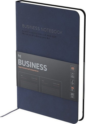 Ежедневник BG Business. Navy blue А5 / DuA5_61342 (136л)