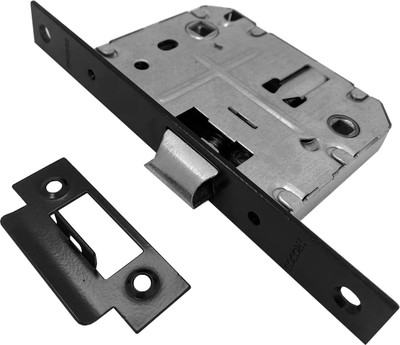 Защелка врезная с фиксацией Trodos 2070-70WС BL (черный)