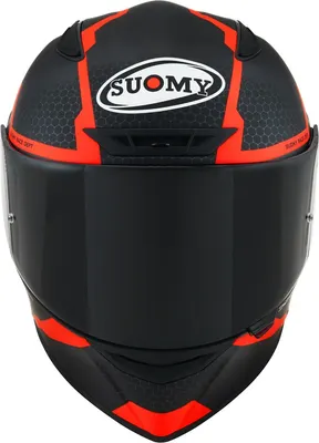 Мотошлем Suomy Track-1 Reaction / K6T10007.5 (L, черный матовый/красный)