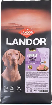 Сухой корм для собак Landor Monoprotein для взрослых собак всех пород с индейкой / F2155 (15кг)