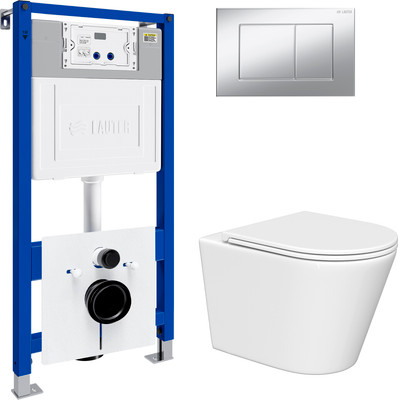 Инсталляция с подвесным унитазом Lauter Longer 21901001 + кнопка 219703J