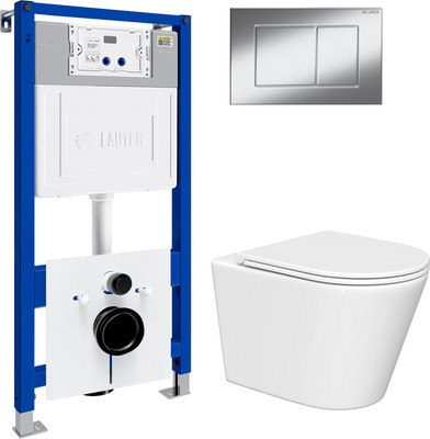 Инсталляция с подвесным унитазом Lauter Longer 21901001 + кнопка 219701J