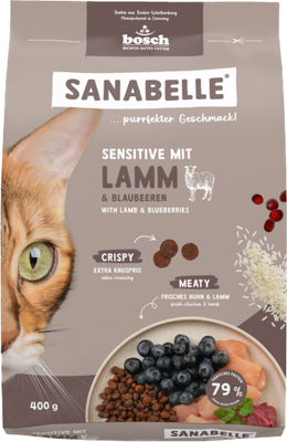 Сухой корм для кошек Bosch Petfood Sanabelle Sensitive With Lamb New (400г)