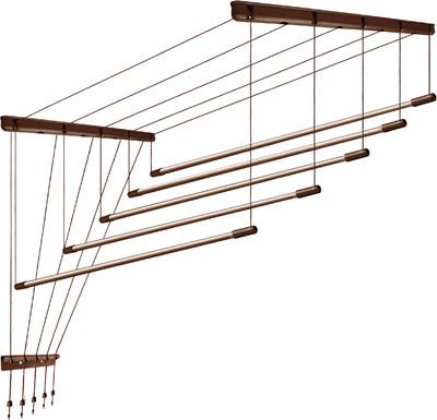 Сушилка для белья Comfort Alumin Group Потолочная Алюминиевая Chocolate Premium 5 прутьев 1.8м (шоколадный)