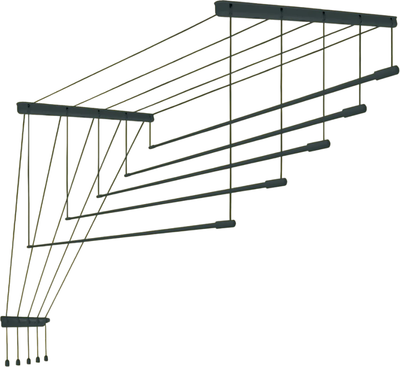Сушилка для белья Comfort Alumin Group Потолочная Алюминиевая Graphite Premium 5 прутьев 2м (графитовый)