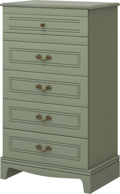Комод Bravo Мебель Лорето 5 ящиков (лак зеленый самшит)