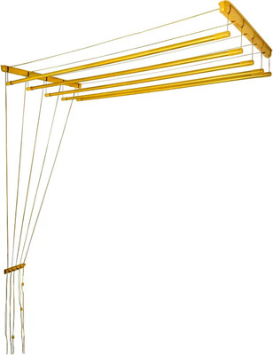 Сушилка для белья Comfort Alumin Group Потолочная Алюминиевая Gold Premium 5 прутьев 1.7м (золото)