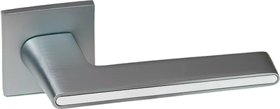 Ручка дверная Vettore R21.190 MCP/WH (матовый хром/белая вставка)