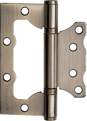 Петля дверная Trodos 100x75x2.5 2ВВ AB без врезки (бронза, флоупак)
