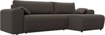 Диван угловой Лига Диванов Лига-099 универсальный (амур 05 коричневый)