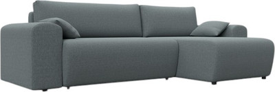 Диван угловой Лига Диванов Лига-099 универсальный (амур 07 серый)
