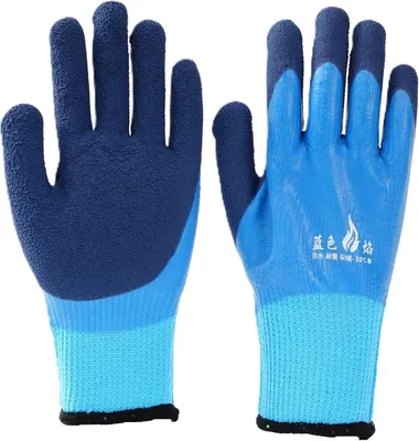 Перчатки защитные Admiral Утепленные с синим обливом ПР-Л326 (L-XL, синий, 12шт)