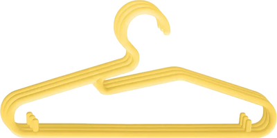 Набор пластиковых вешалок-плечиков Пластишка 431324806 (желтый)