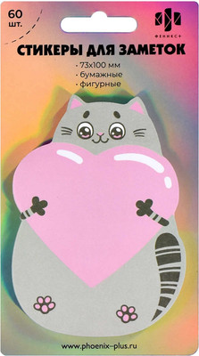 Стикеры канцелярские Феникс+ Котик / 58555