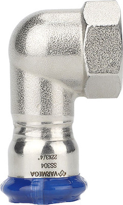 Угольник соединительный Varmega Inox Press ВР 22х1/2" раструбный / VM714002204