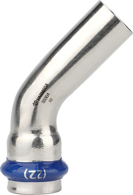 Угольник соединительный Varmega Inox Press 35/45° однораструбный / VM713003535