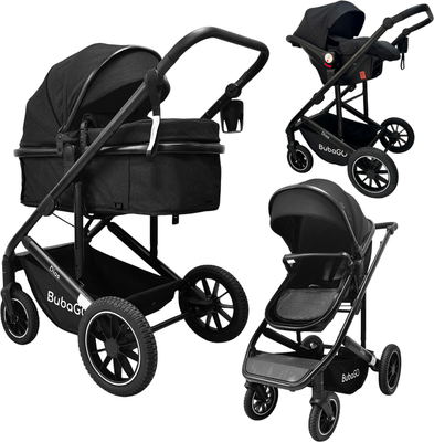 Детская универсальная коляска Bubago Dias 3в1 / BG 167-1 (черный)