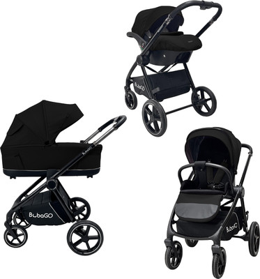Детская универсальная коляска Bubago Niveta 3в1 / BG 192-1 (черный)