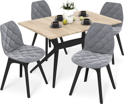 Обеденная группа Sheffilton SHT-DS318 (дуб сонома светлый/стальной серый/черный)