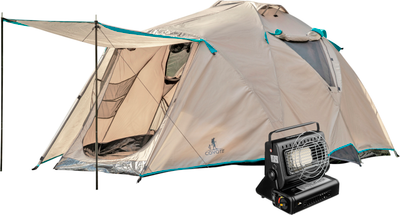 Палатка Coyote Montana-4 / CL-B01-S-4P-Sand с обогревателем газовым ZT-202-D (черный)