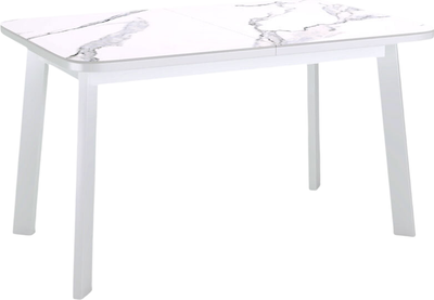 Обеденный стол Kenner AA1200 (белый/керамика/мрамор белый)