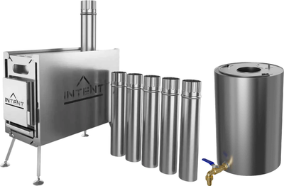 Печь походная Intent 2.0 с баком для нагрева воды Круглый (12л)