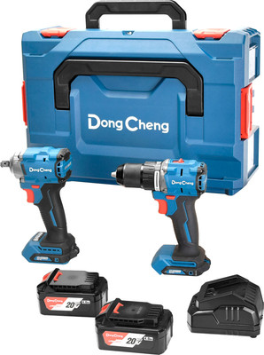 Набор электроинструмента DongCheng Шуруповерт DCJZ2060i + гайковерт DCPB358 / DCKIT28 (TYPE EK)