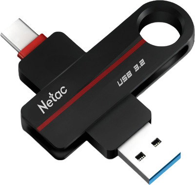 USB flash накопитель Netac US18 USB 3.2+TypeC FlashDrive 64GB (NT03US18C-064G-32BK)