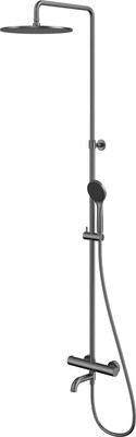 Душевая система со смесителем Whitecross Y1234BASICGM (оружейная сталь)
