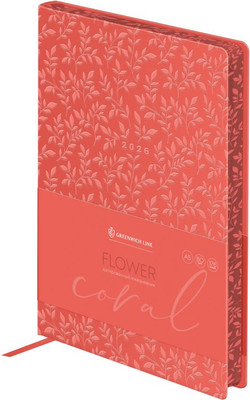 Ежедневник Greenwich Line Flower. Coral 2026г А5 / DdА5_65711  (176л)