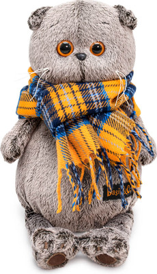 Мягкая игрушка Budi Basa Кот Басик и шарф в клеточку / 747255