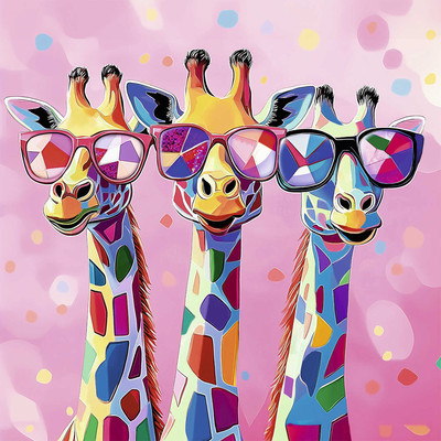 Набор алмазной вышивки Феникс+ Три жирафа / 71435