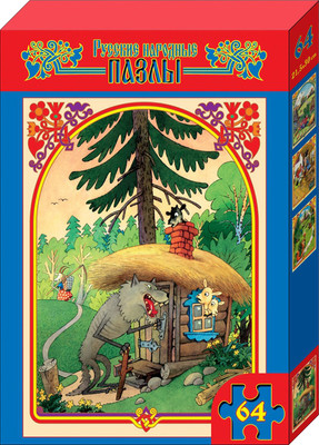 Пазл Десятое королевство Макси. Волк и семеро козлят / 01092 (64эл)