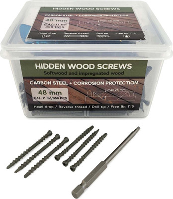Саморез Finka Hidden Wood Screws C4 48mm (350шт)