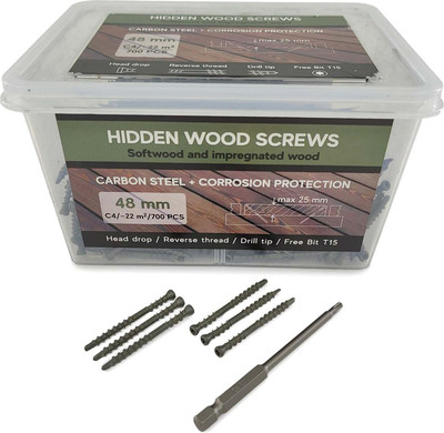 Саморез Finka Hidden Wood Screws C4 48mm (700шт)