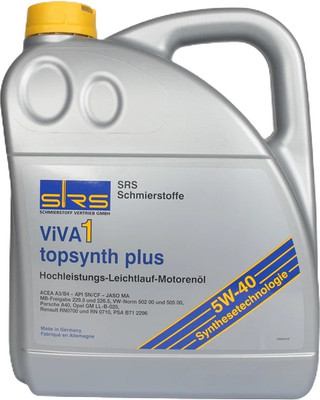 Моторное масло SRS Viva 1 Topsynth Plus 5W-40 (5л)