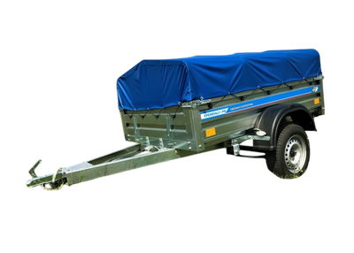 Прицеп для автомобиля Кремень Профи 2.5x1.56м (борт 50см, тент с дугами 30см)