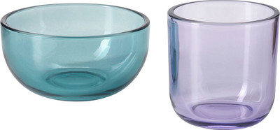 Набор подсвечников Ikea Таллтита / 206.070.26 (голубой/фиолетовый)